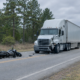 Truck motorcycle accident lawyer Tyler TX: motorcycle and commercial truck after a collision