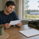 Tyler truck accident lost wages concept with a worker reviewing a paycheck after returning to work