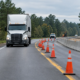 Work-zone truck scene illustrating factors in a Tyler work zone truck accident